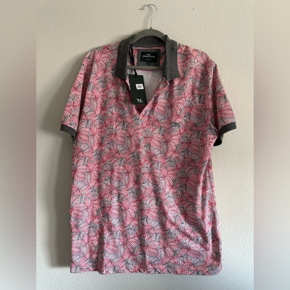 Neilson Creek Leaf Print Polo men’s - Picture 4 of 12